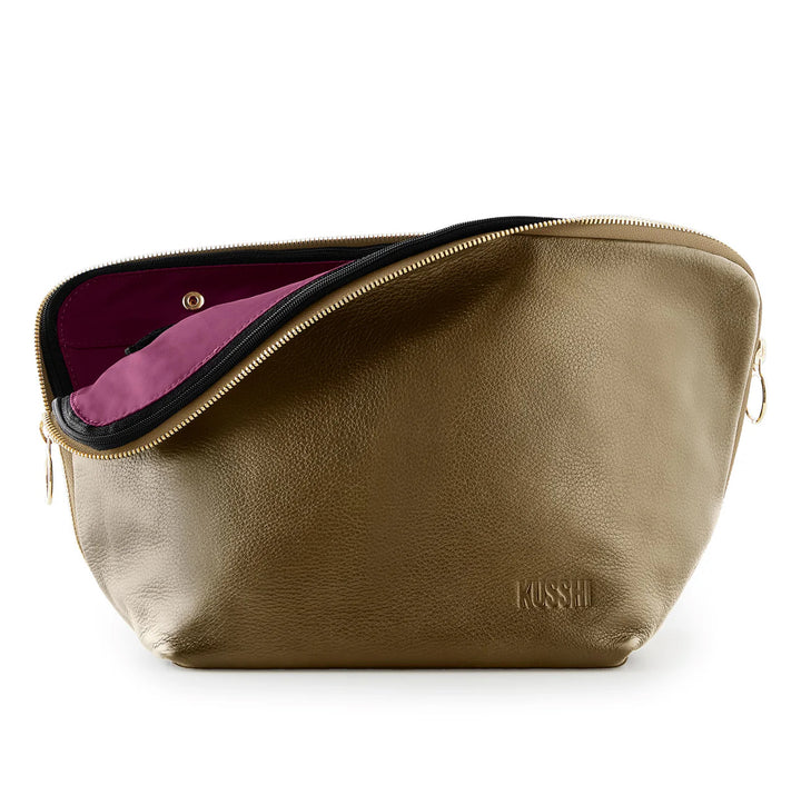 Vacationer Makeup Bag - Leather